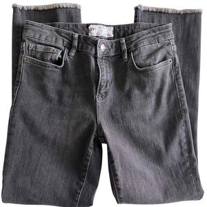 Free People Gray Frayed Denim Jeans Size 27